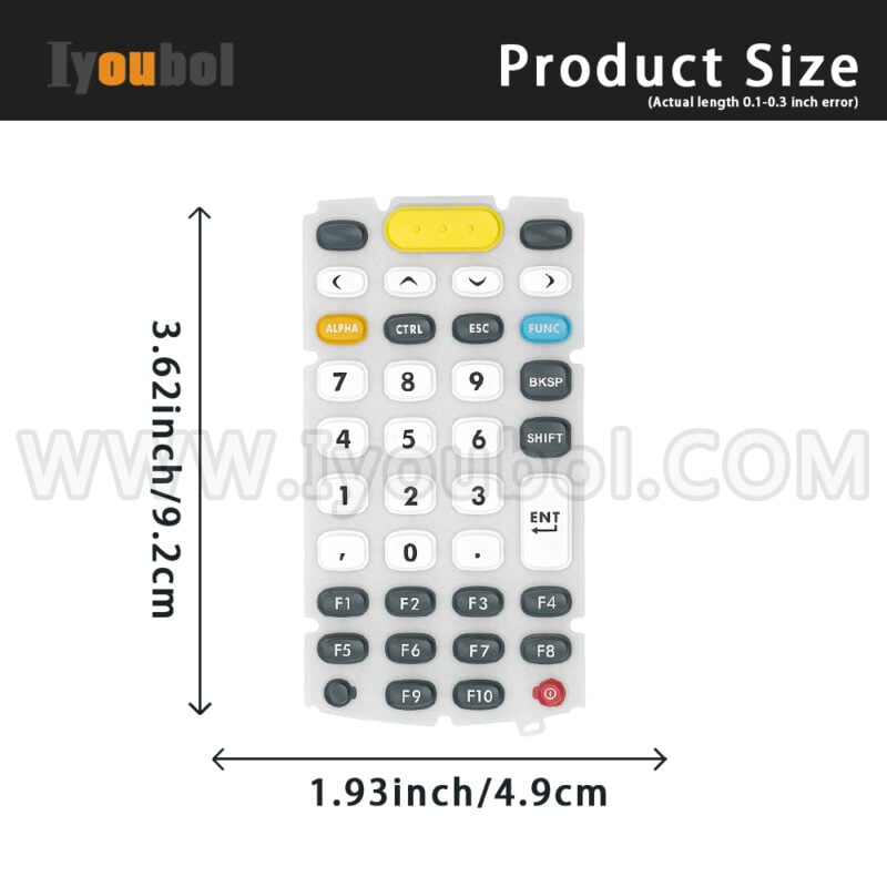 Keypad (38-Key) Replacement for Symbol MC3190-G,MC3190-R,MC3190-S,MC32N0-G,MC32N0-R,MC32N0-S - Image 8