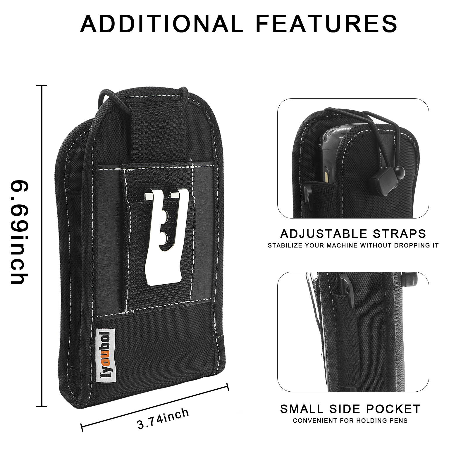 Nylon Scanner Holster with Belt Clip for Zebra **catname** - Image 9
