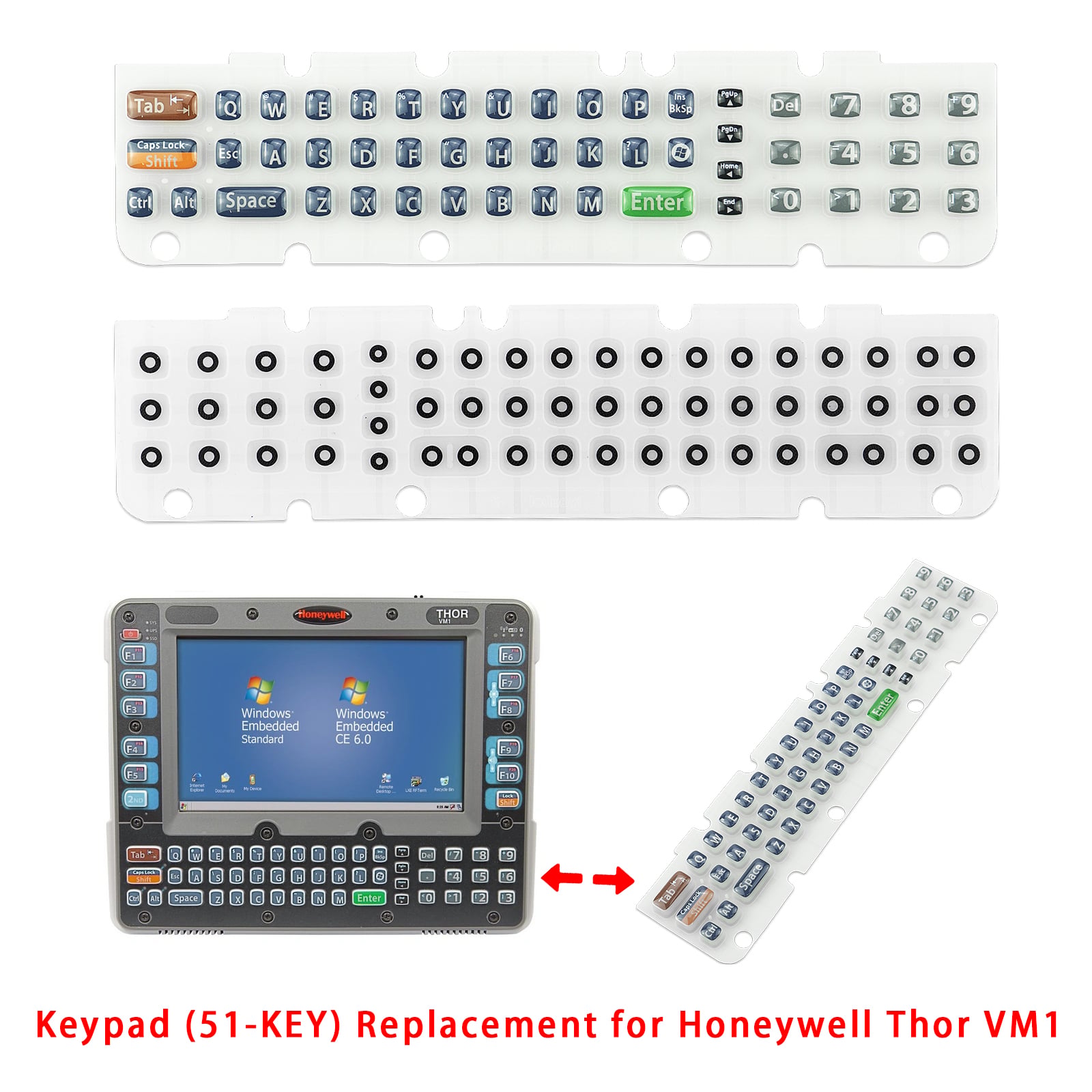 Keypad (51-KEY) Replacement for Honeywell Thor VM1 - Image 5