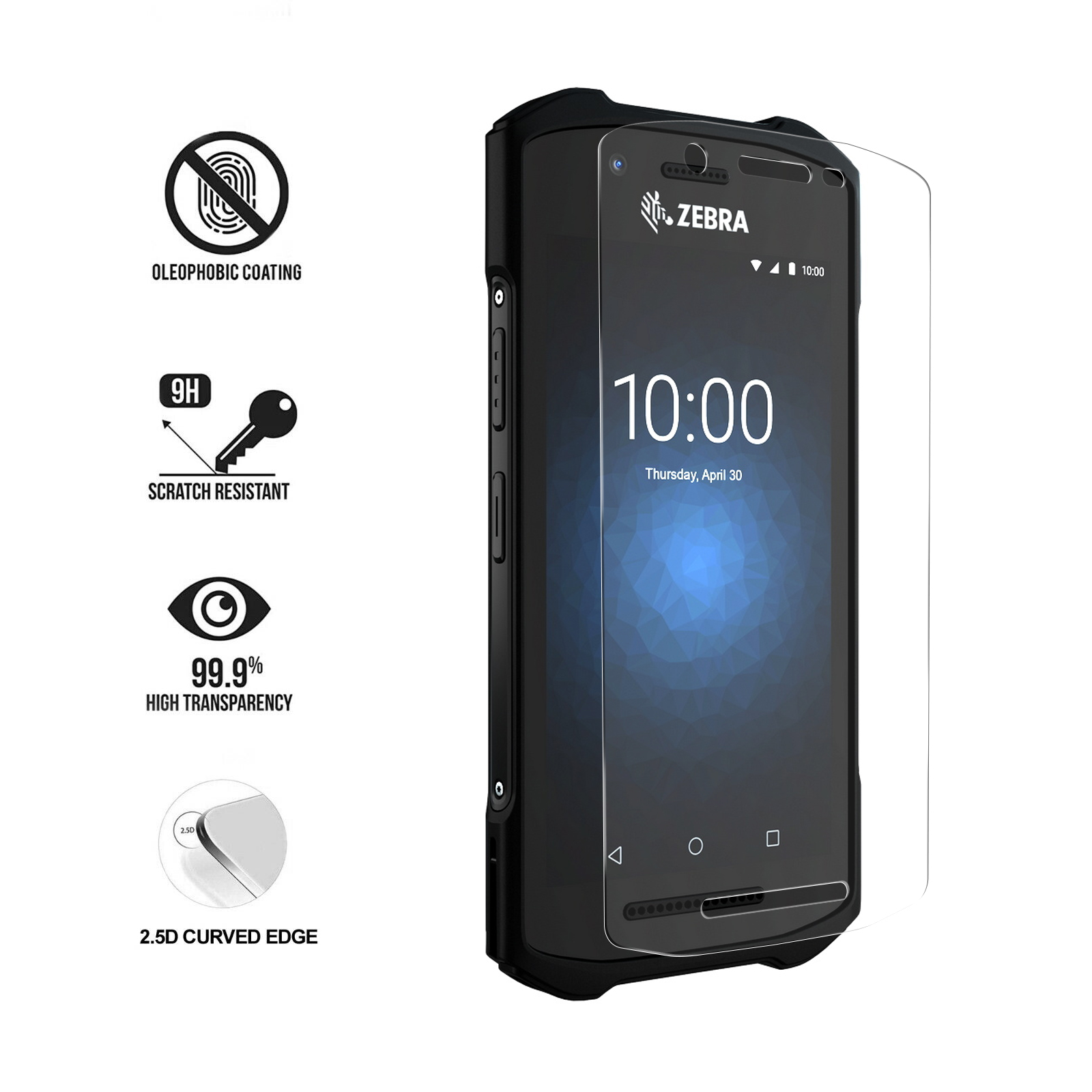 3 PCS Tempered glass screen protector for Zebra TC21 TC26 - Image 5