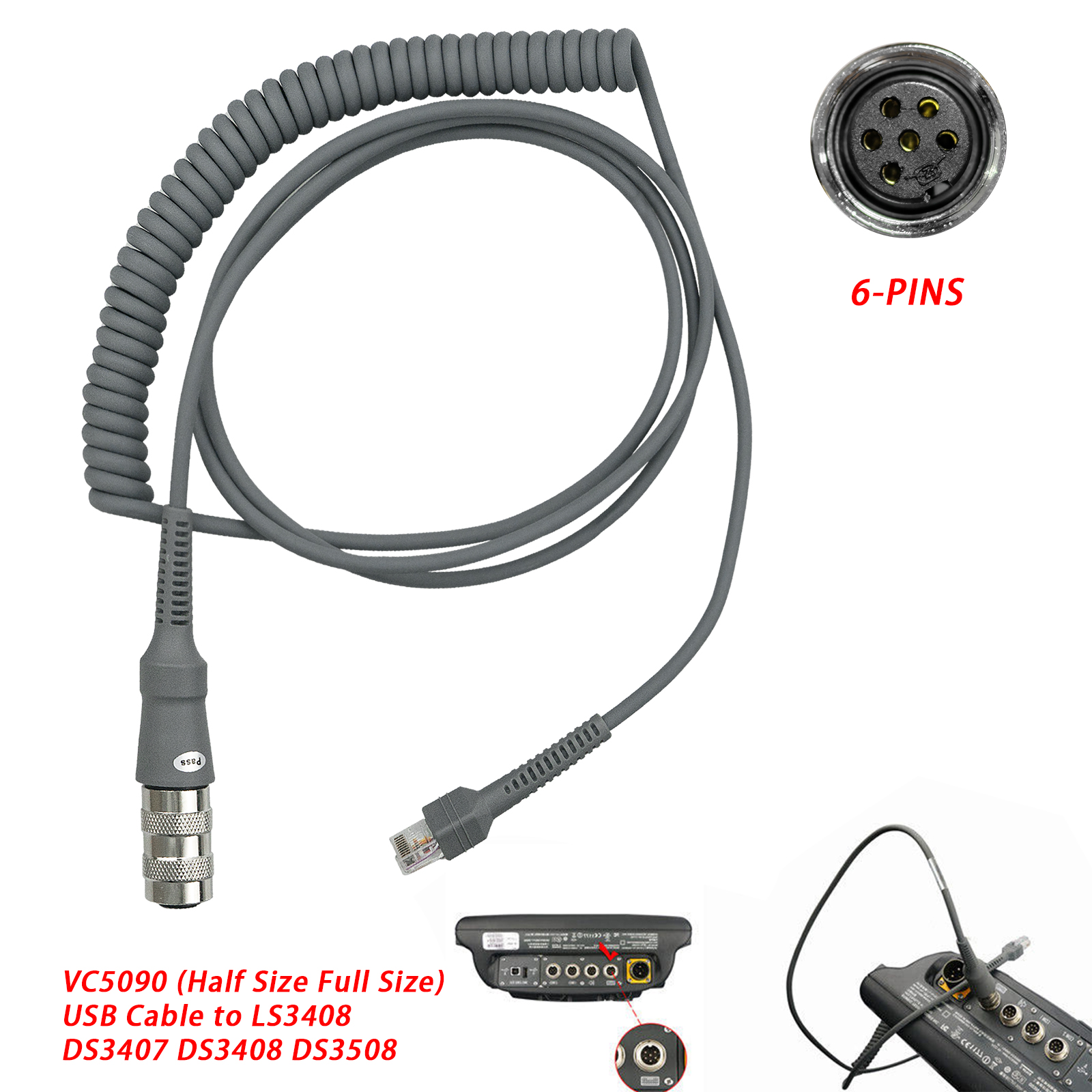 Scanner Cable to for Symbol VC5090 (6PIN) (25-71918-01R) - Image 7