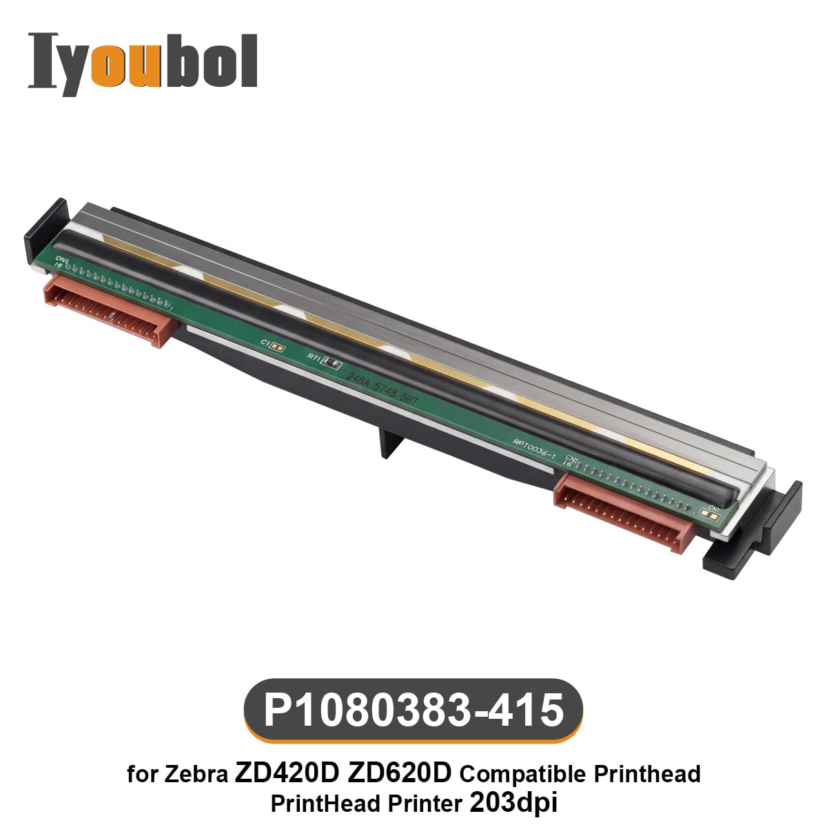 Printhead Compatible with Zebra ZD420D/ZD620D/HC Printhead 203dpi Thermal Label Printer (PN:P1080383-415)