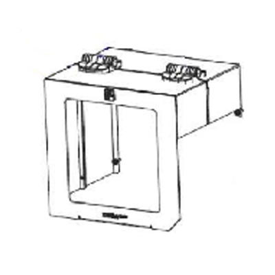 Media Cover ZE500-4 LH (includes window and hinges) P1046696-077