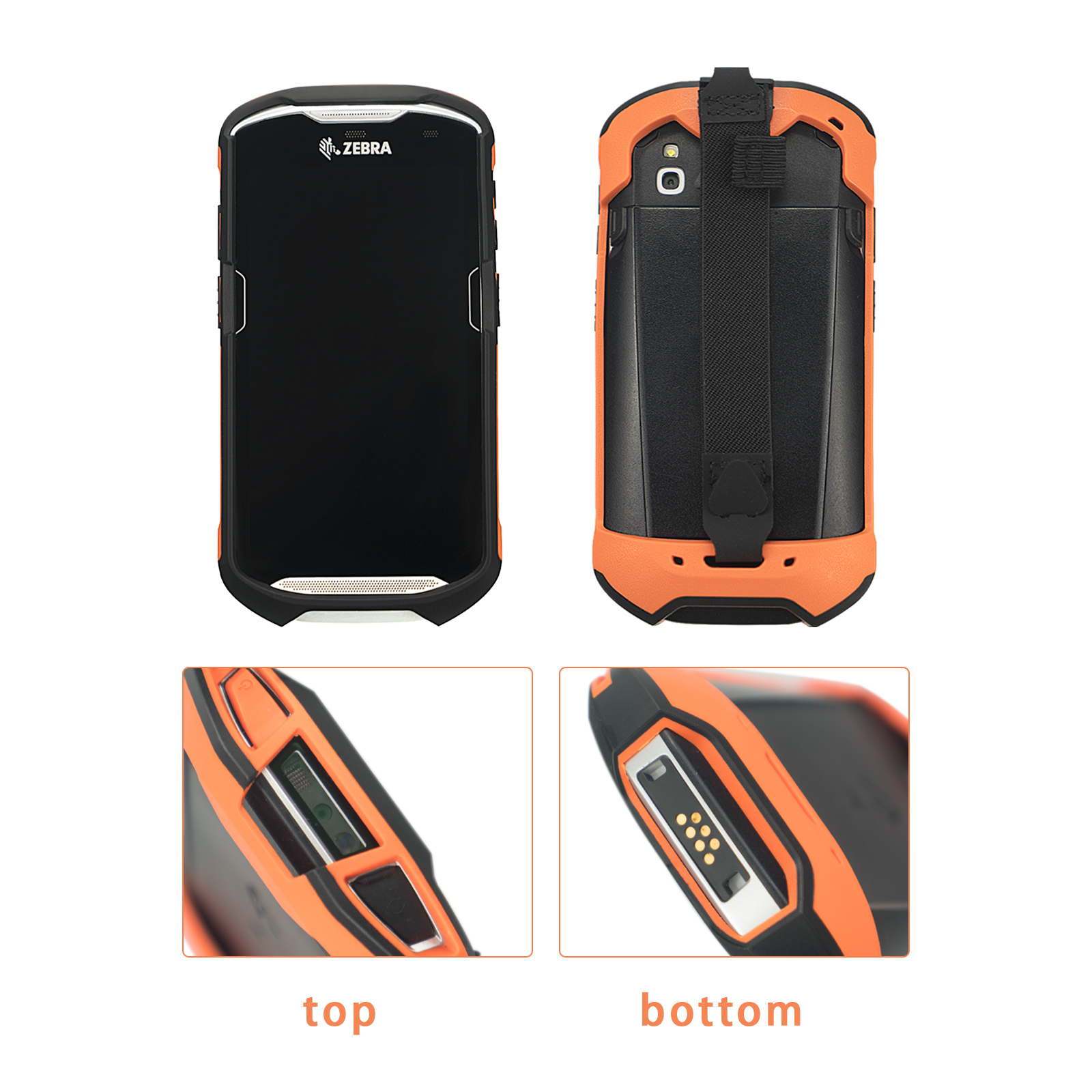 The Exoskeleton Rugged Boot with Hand Strap for Zebra **catname** (SG-TC5X-EXO1-01 )( SG-TC5X-EXONHS-01)(Orange) - Image 4
