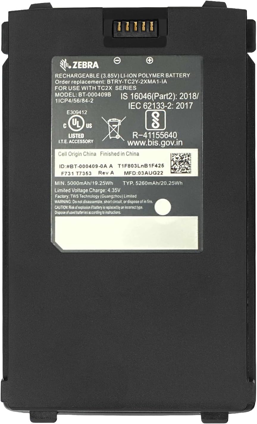Battery for Zebra TC21 TC26 5260mAh( BT-000409-0A)