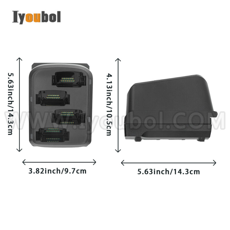 4-Slot Cradle Charging Base Kit for Zebra MC9300 MC930B 930P Battery Charger - Image 2