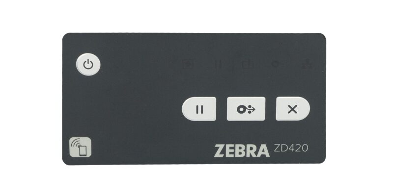 Nameplate (contains nameplates with and without the Print Touch icon) For Zebra ZD420 (P1080383-401)