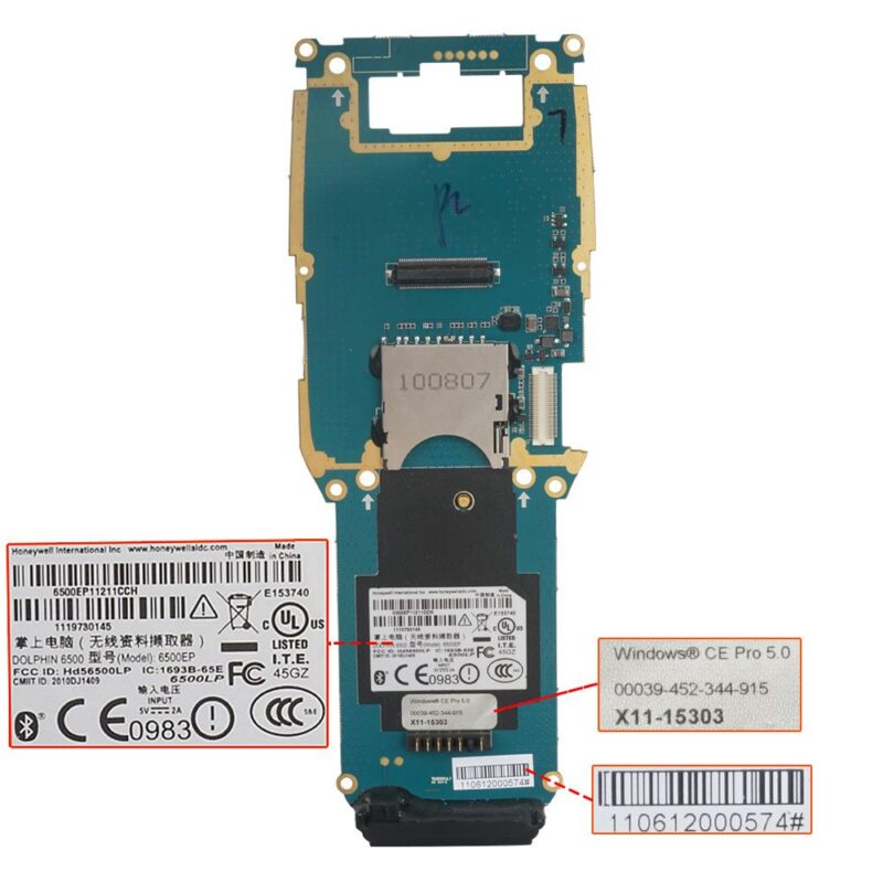 Motherboard (for TFT3N3462-E) Replacement for Honeywell Dolphin 6500