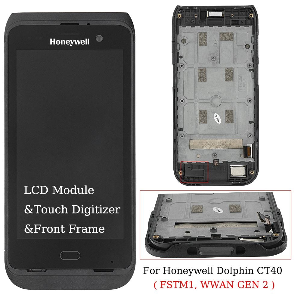 OEM LCD with Touch with Front Cover ( FSTM1, WWAN GEN 2 ) for Honeywell CT40 (with LOGO)