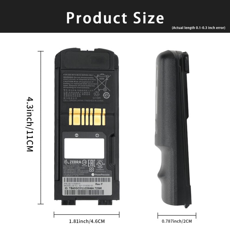 Battery for Symbol MC9500-K MC9590-K MC9596-K MC9598-K MC95XB MC959B - Image 3