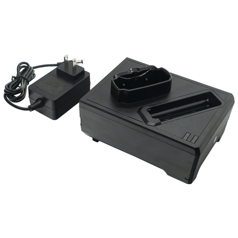 Single Slot Cradle w/Spare Battery Charger with Power Supply for Zebra RS6000 (CRD-NGRS-1S1BU-01)