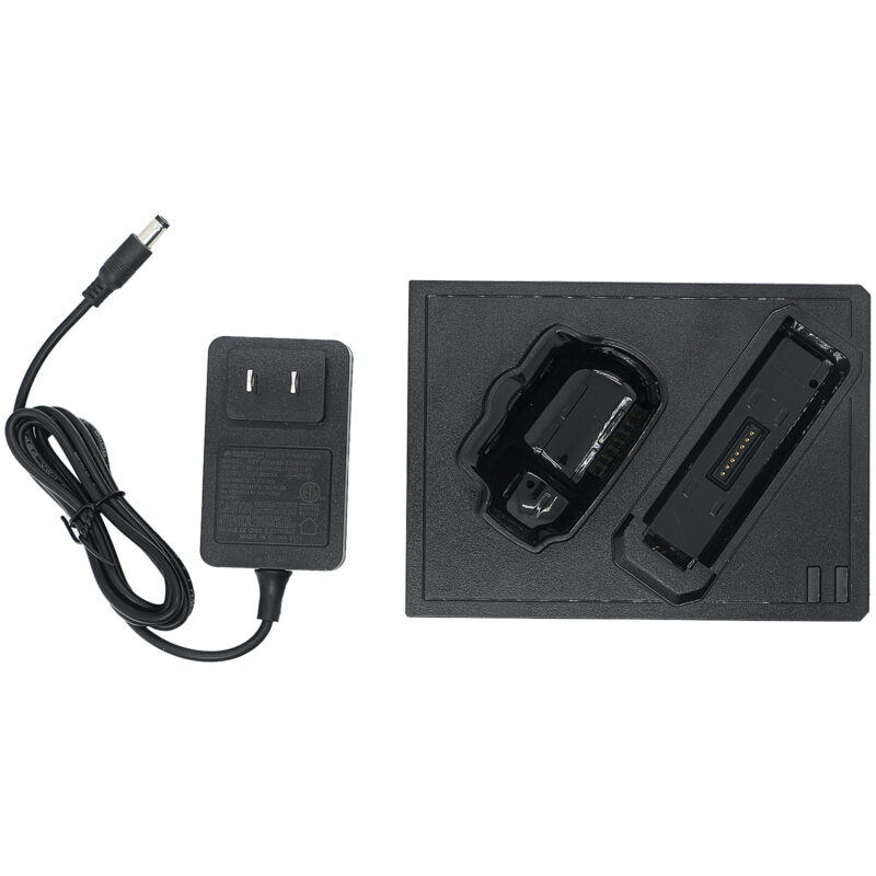 Single Slot Cradle w/Spare Battery Charger with Power Supply for Zebra RS6000 (CRD-NGRS-1S1BU-01) - Image 3