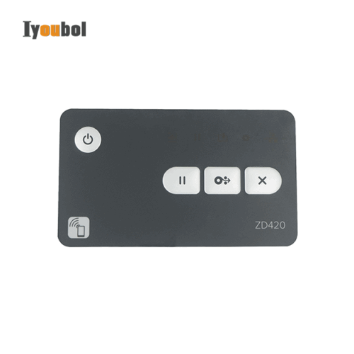 Nameplate (contains nameplates with and without the Print Touch icon) for Zebra ZD420T  (P1080383-201)