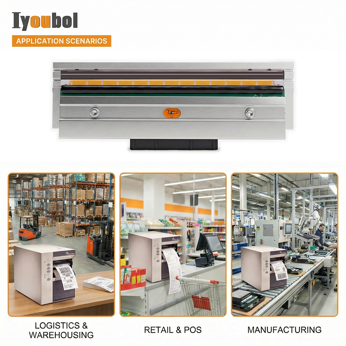 Printhead Compatible with Zebra 105SE S500 S300 Printhead 203dpi Thermal Label Printer (PN:44000M) - Image 11