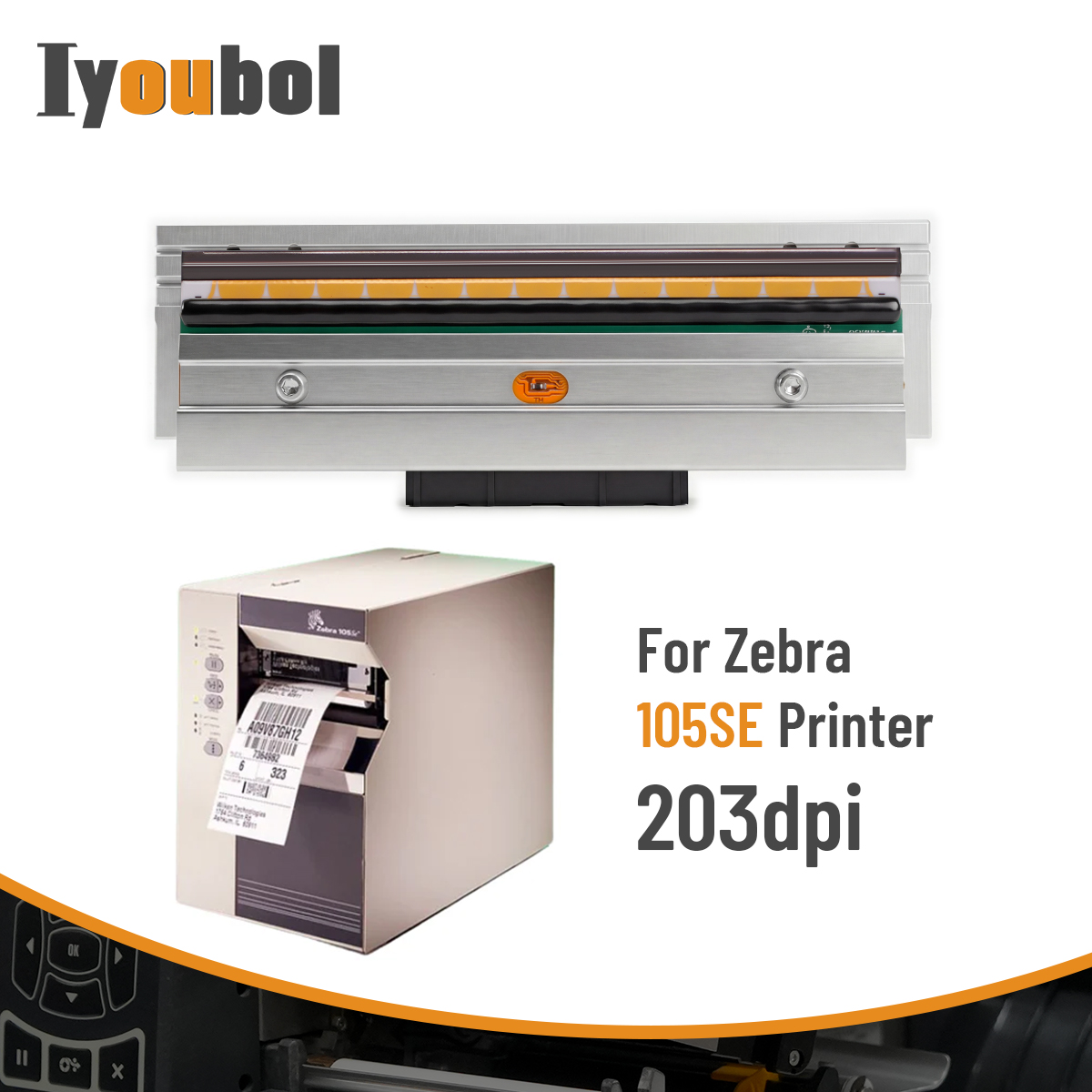 Printhead Compatible with Zebra 105SE S500 S300 Printhead 203dpi Thermal Label Printer (PN:44000M) - Image 3