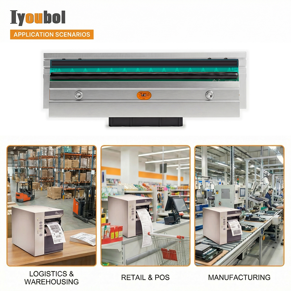 Printhead Compatible with Zebra 105SE S500 S300 Printhead 203dpi Thermal Label Printer (PN:44000M) - Image 11