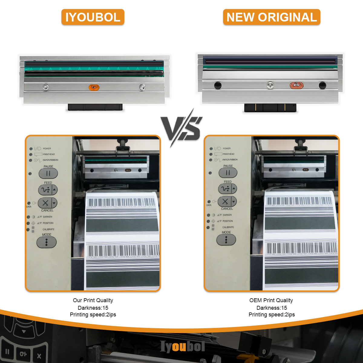 Printhead Compatible with Zebra 105SE S500 S300 Printhead 203dpi Thermal Label Printer (PN:44000M) - Image 2