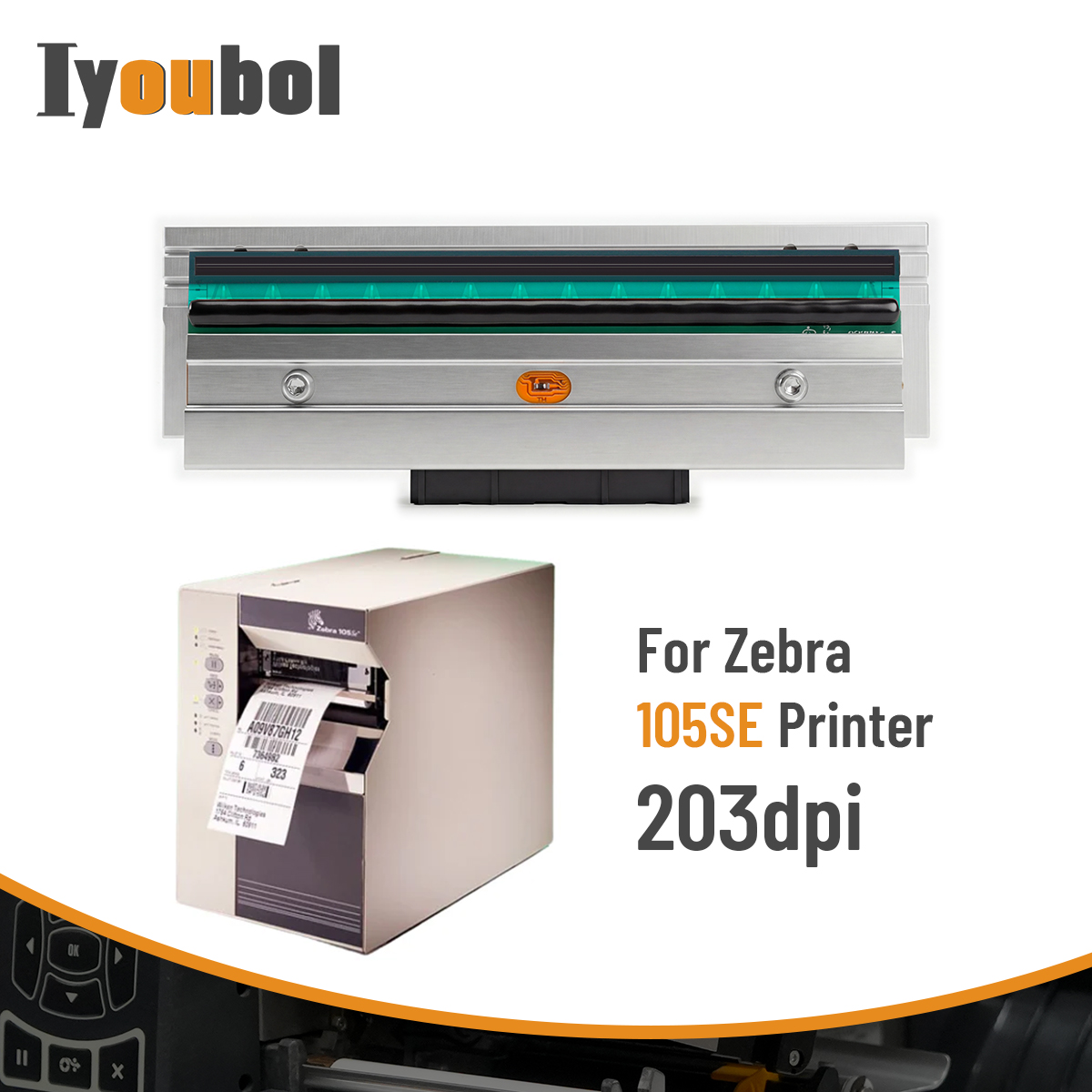 Printhead Compatible with Zebra 105SE S500 S300 Printhead 203dpi Thermal Label Printer (PN:44000M) - Image 3