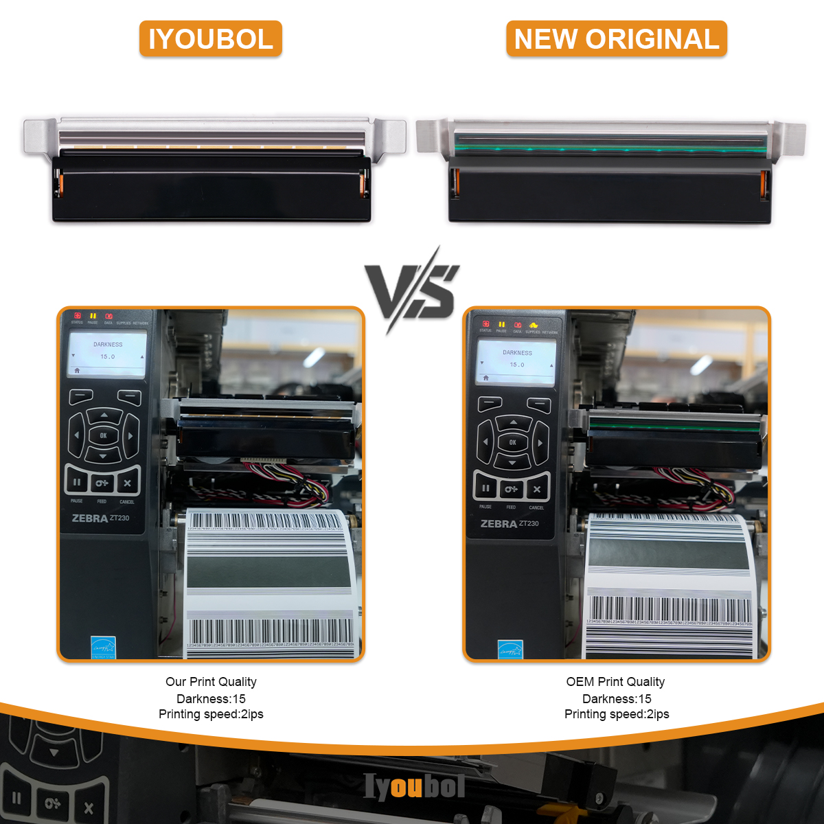 P1037974-011 New Printhead for Zebra ZT210 ZT220 ZT230 Thermal Printer 300dpi - Image 2