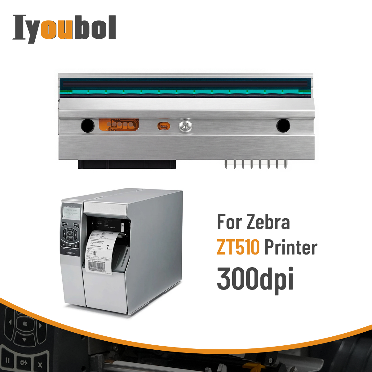Printhead Compatible with Zebra ZT510 Printhead 300dpi Thermal Label Printer (PN:P1083347-006) - Image 3
