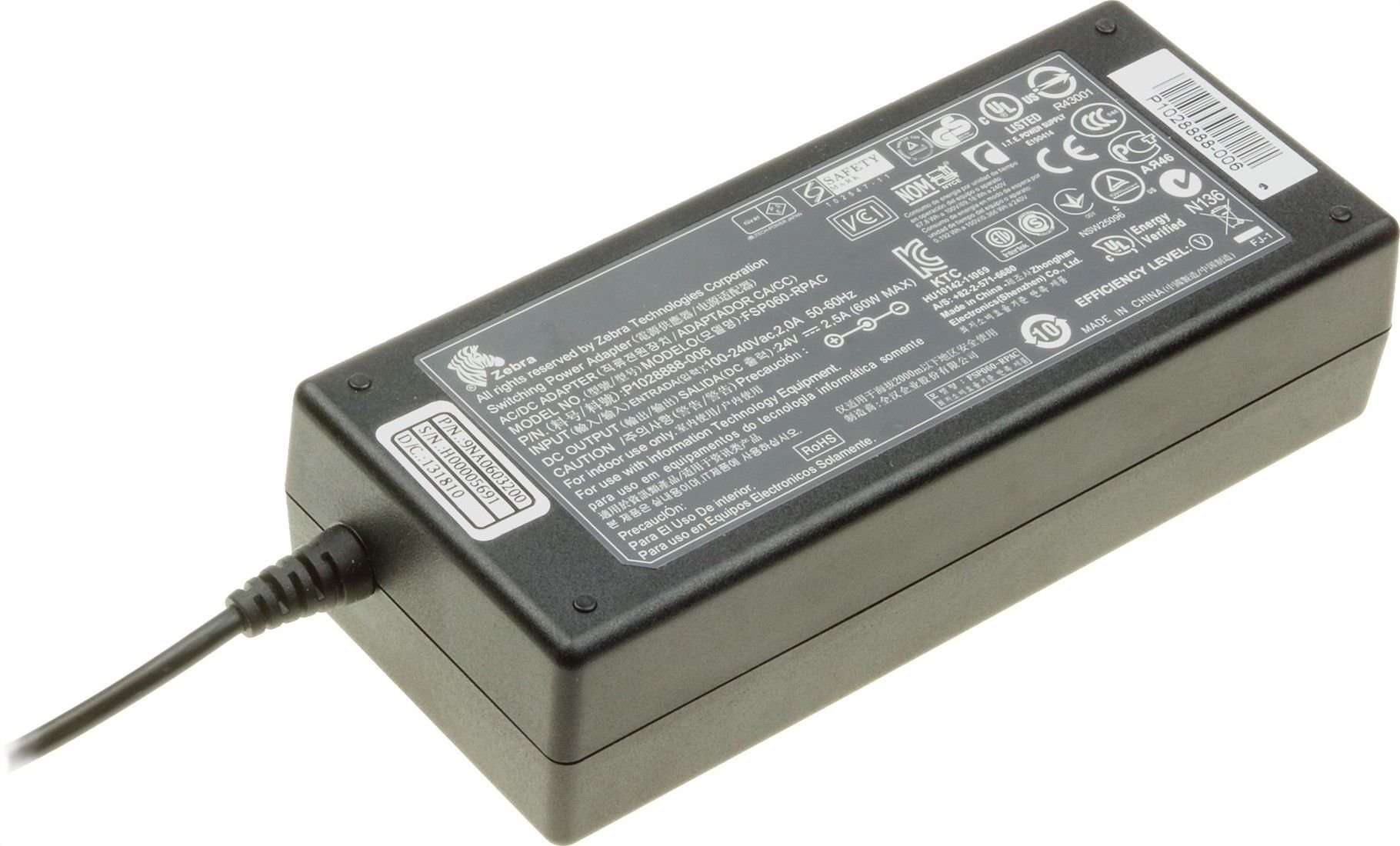 Genuine Zebra Power Adapter GK420t GX420d Gk420d ZD410 ZD420 ZD620 ZXP3 printer,24V,3.125A