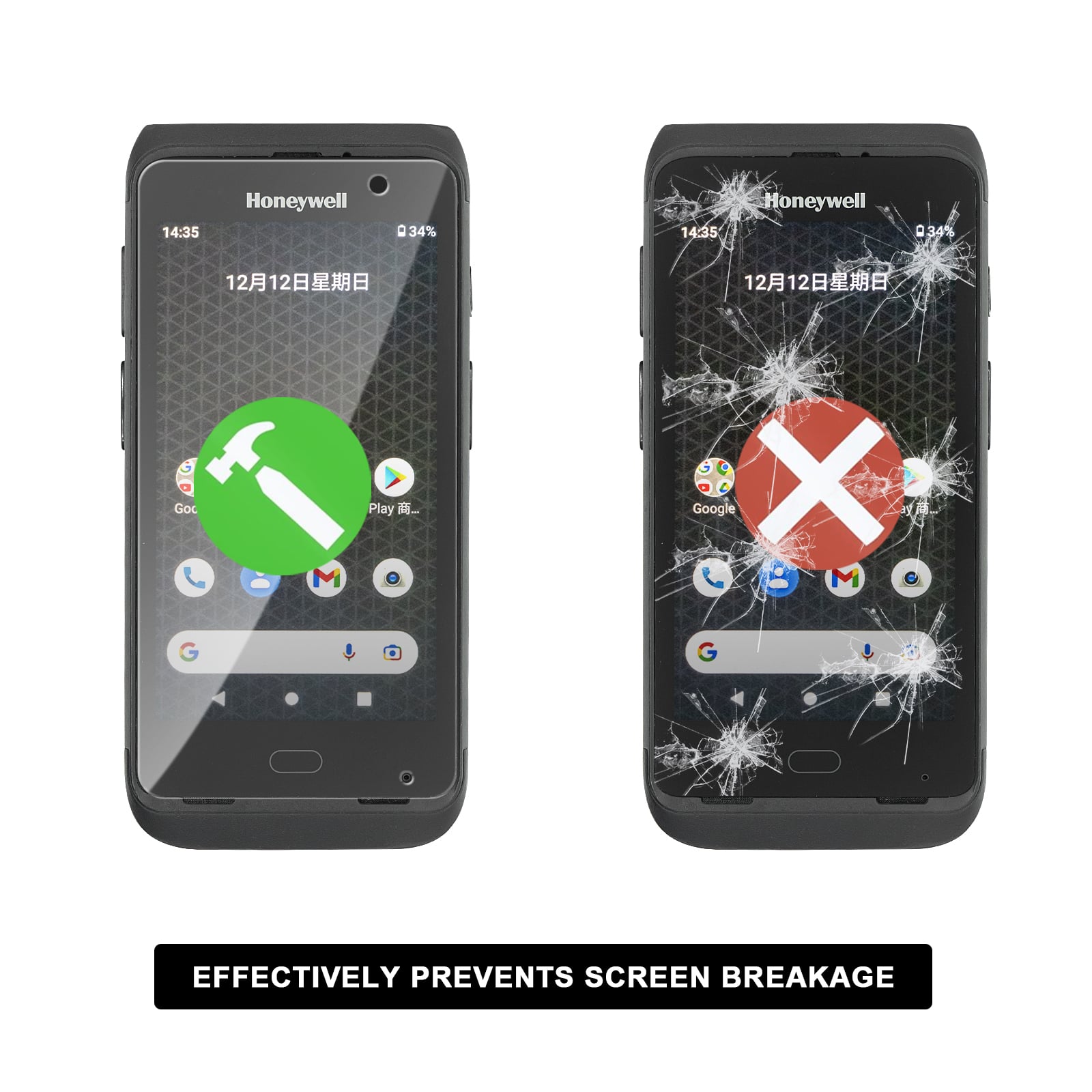 3 PCS Tempered glass screen protector for Honeywell **catname** (CT40-SP-10PK) - Image 2