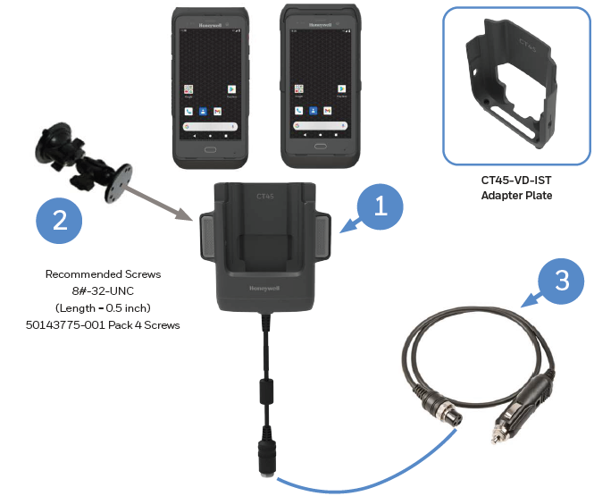 Car charger Cradle /  Vehicle Charger for Honeywell 