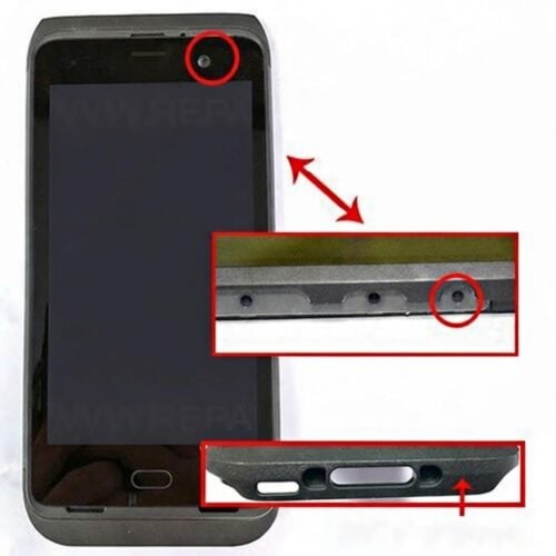 LCD with Touch with Front Cover ( NO Audio Jack hole ) for Honeywell Dolphin  CT45, CT45XP (NO LOGO)