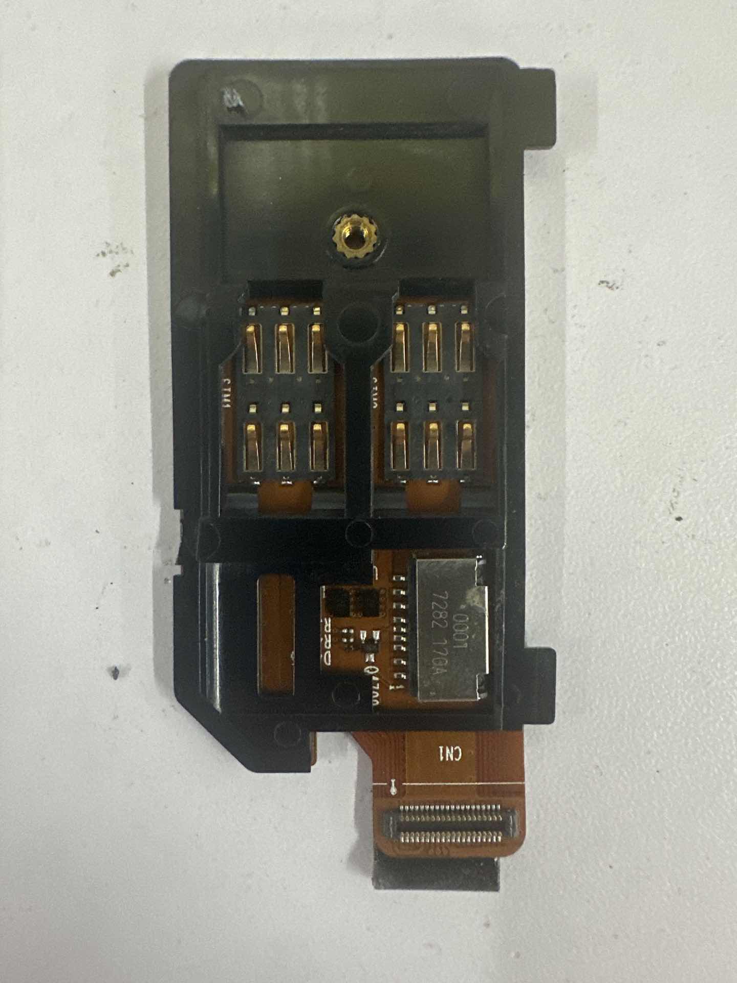 2 Sim Card Connector with Flex Cable Replacement for ZEBRA TC70 TC75 TC75X