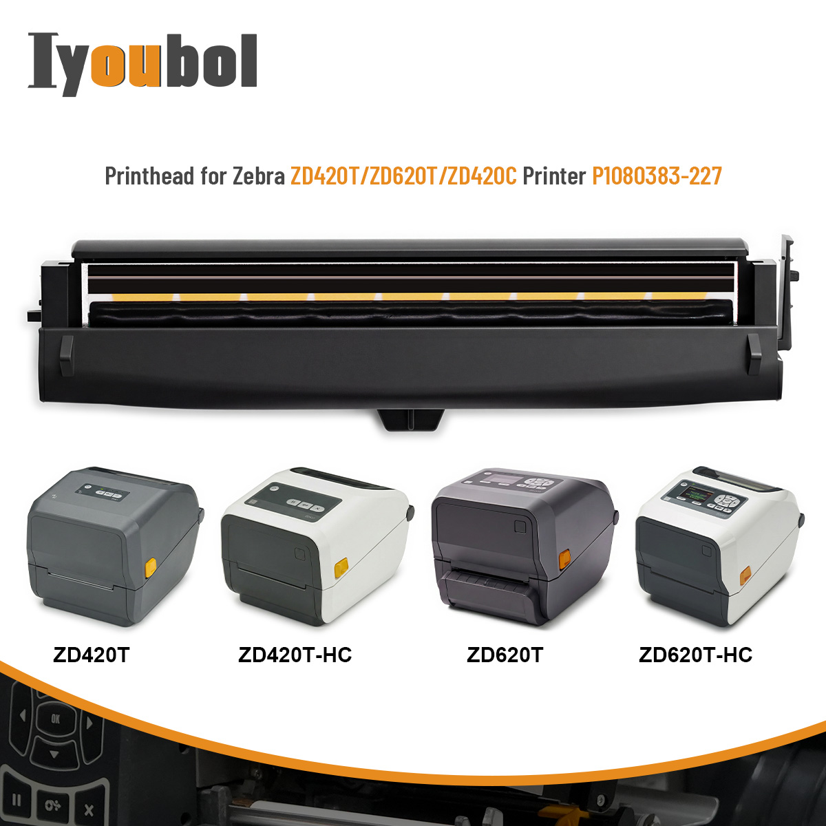 Printhead Compatible with Zebra ZD420T/ZD620T/ZD420C/HC Printhead 300dpi Thermal Label Printer (PN:P1080383-227) - Image 3