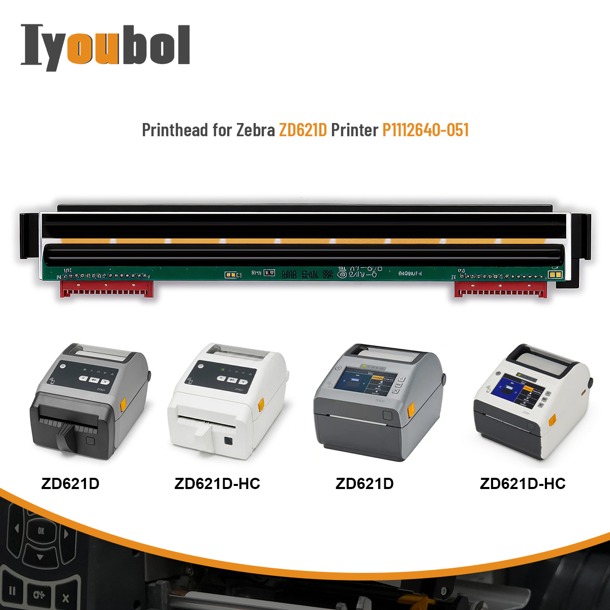 Printhead Compatible with Zebra ZD621D/HC Printhead 300dpi Thermal Label Printer (PN:P1112640-051) - Image 6
